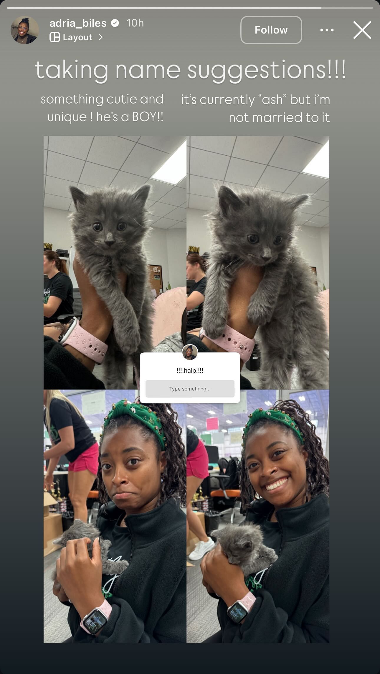 Simone Biles' sister via Instagram
